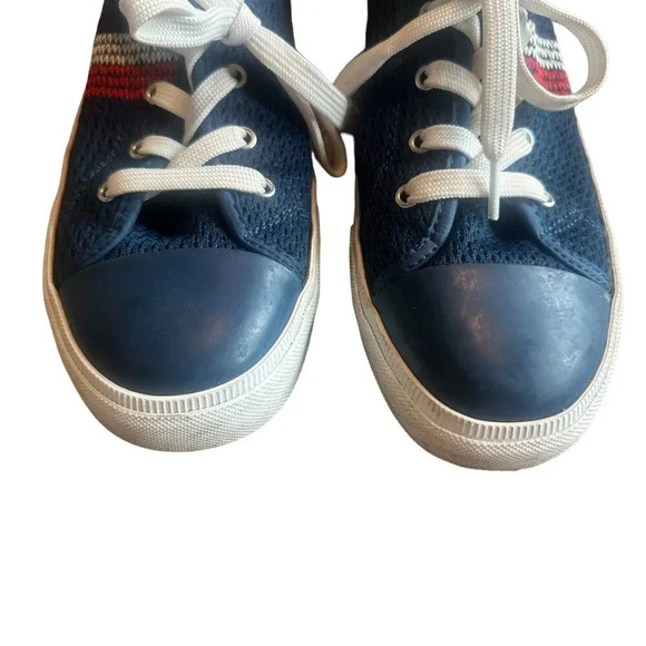Tommy Hilfiger Lev Sneaker Tennis Shoes Navy Red White Casual Size 9.5 Women's - Picture 3 of 13